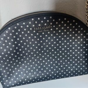 Kate Spade Black and White Crossbody Bag with Polka Dots